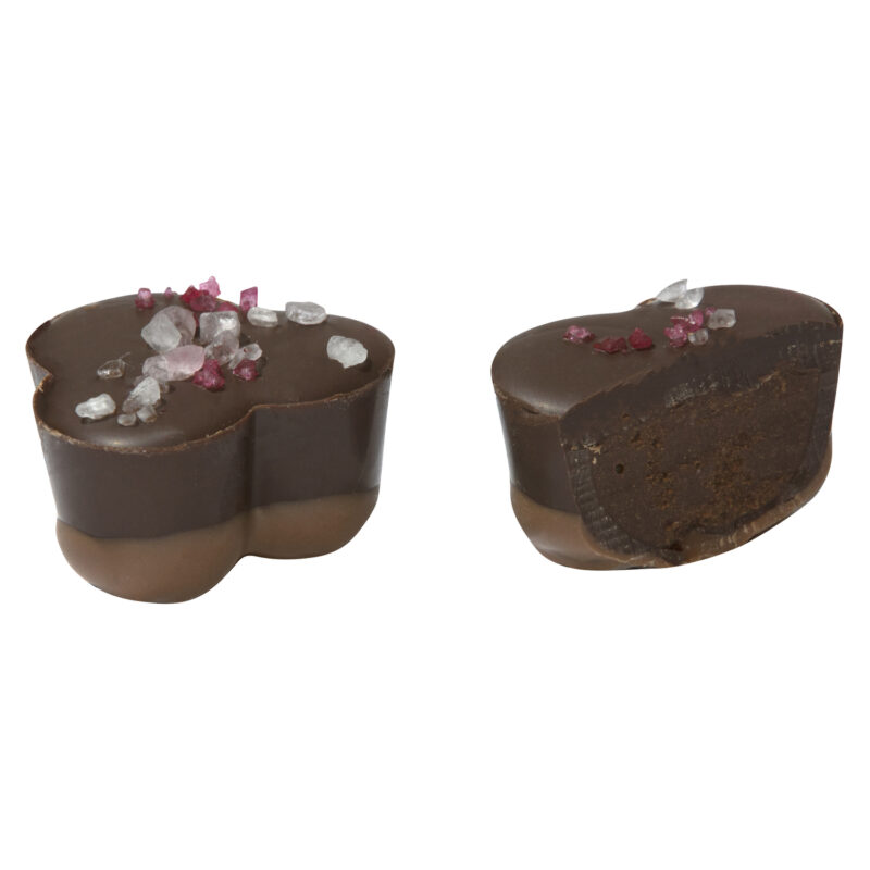 Cherry - sea salted cherry ganache in milk and dark chocolate 13.5g
