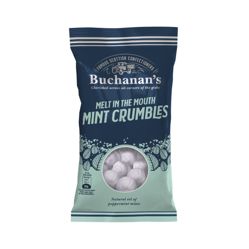 Buchanan's bag of Melt In the Mouth Mint Crumbles