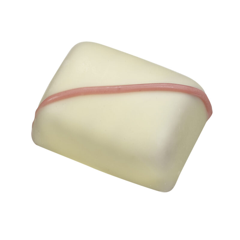 Jam roly poly - white chocolate with a milk chocolate and raspberry cream 14g