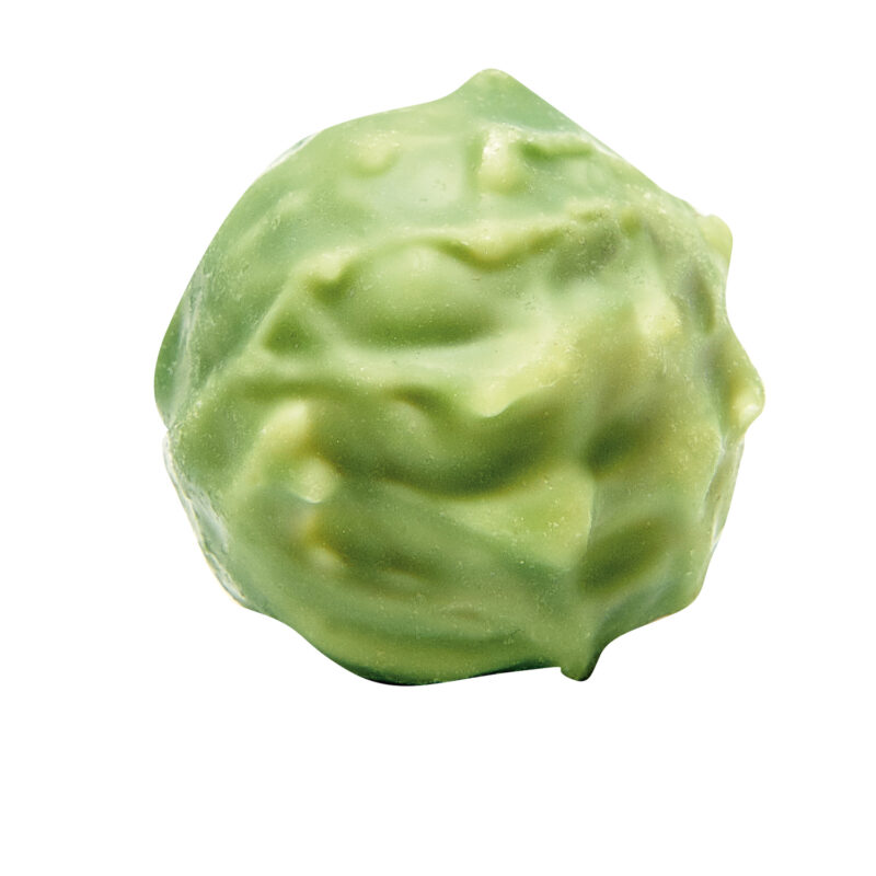Sprouts - green coloured white chocolate with white chocolate and fresh cream centre 13g Approx 3kg