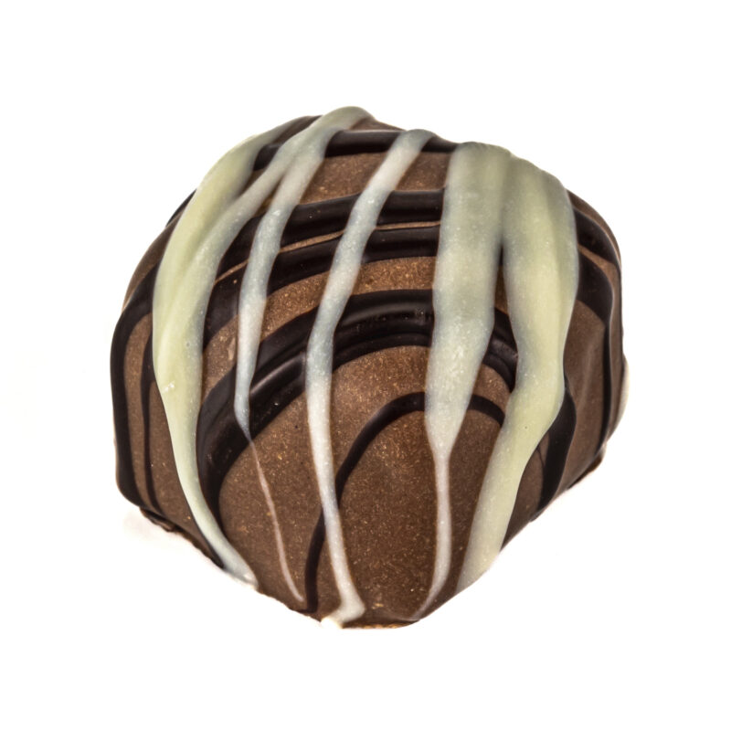 Hazelnut Praline - fine hazelnut praline in milk chocolate with stripes 16g