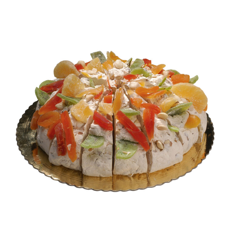Mixed fruit flavoured handmade soft nougat cake