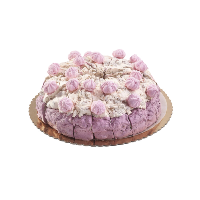 Strawberry Meringue flavoured handmade soft nougat cake