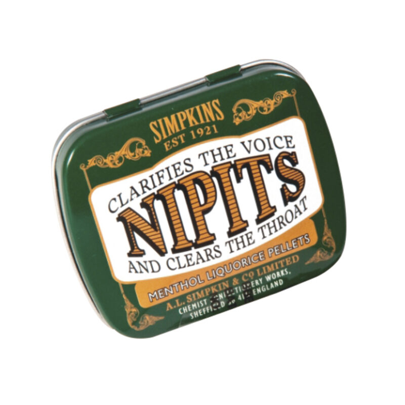 Mini tin of menthol liquorice flavour Nipit sweets
