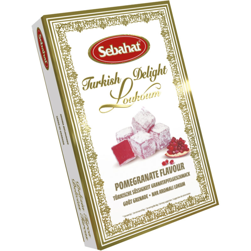 Pomegranate Turkish delight in gift box