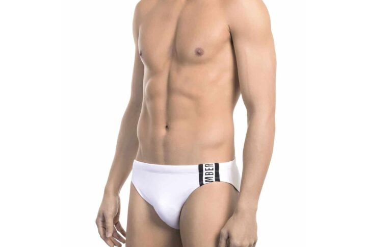 Bikkembergs Beachwear BKK1MSP02_WHITE&BLACK