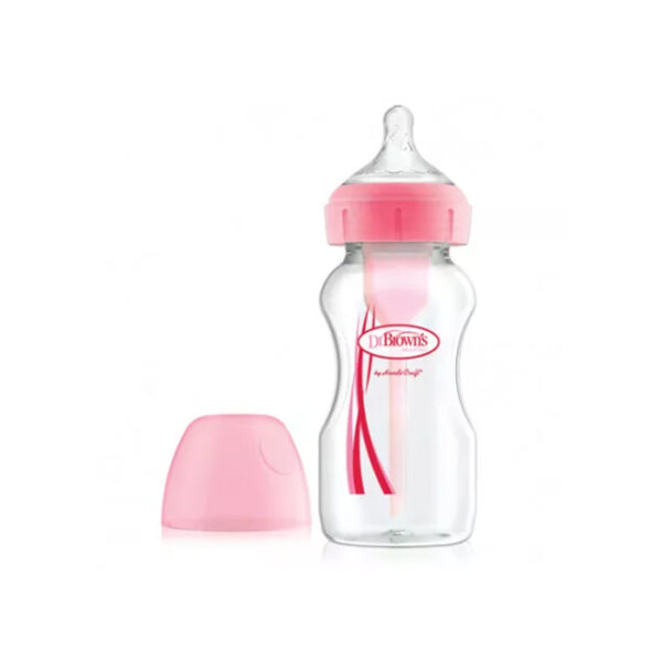 Dr. Brown’s Baby Bottle Wide Mouth PP Pink 240ml 1U
