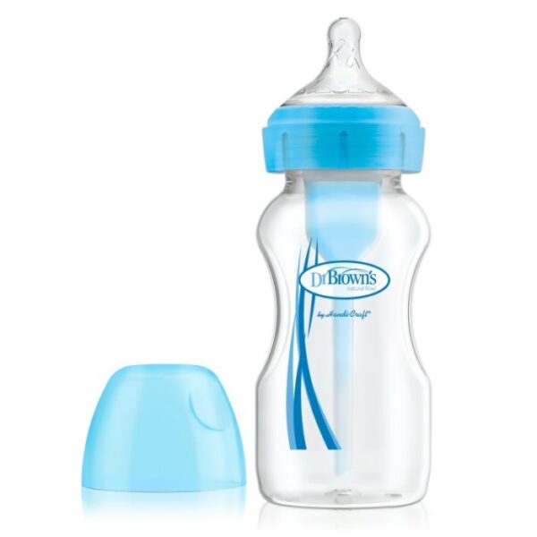 Dr. Brown’s Baby Bottle Wide Mouth PP Blue 240ml 1U
