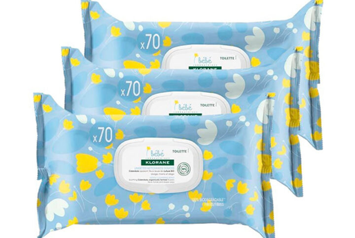 Klorane Baby Gentle Cleansing Wipes Calendula 3x70 Units