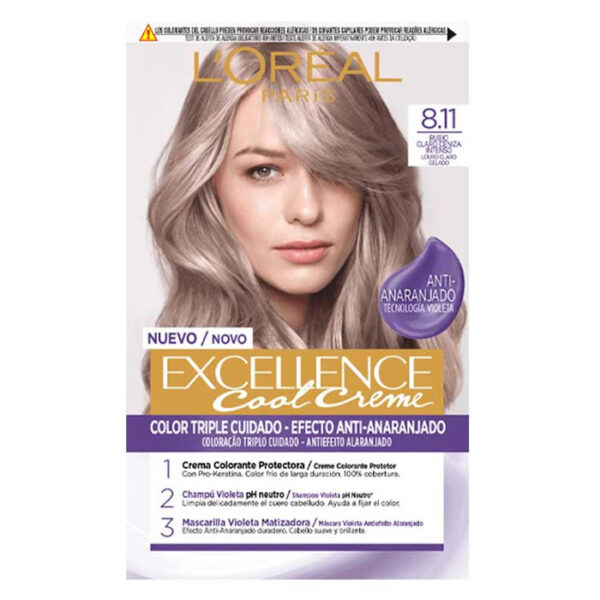 L’oreal Professionnel Excellence Cool Creme 8.11 Light Ash Blonde 192ml