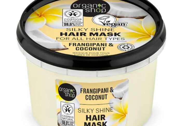 Organic Shop Frangipani Coconut Hair Mask Silky Shine