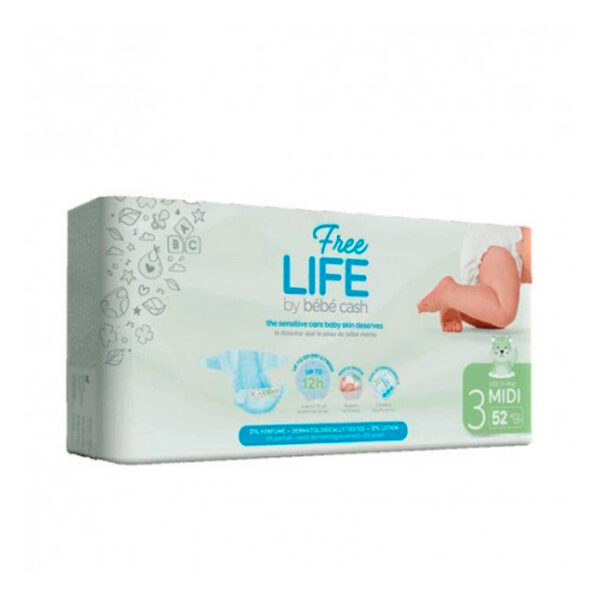 Freelife Bebécash Nappy Midi 3 4-9Kg 52U