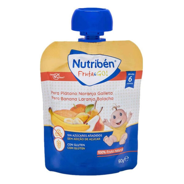 Nutribén Fruit & Go! Pear, Banana, Orange, And Biscuit 90g