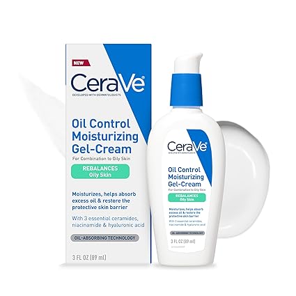 CeraVe Oil Control Gel-Cream Moisturizer Combination and Oily Skin