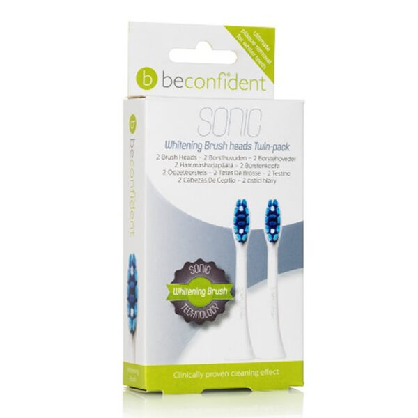 Beconfident Sonic Whitening Brush Heads White 2 Units