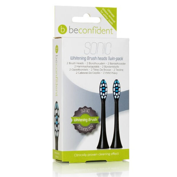 Beconfident Sonic Whitening Brush Heads Black 2 Units