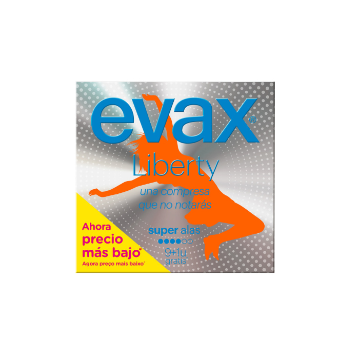 Evax Liberty Super With Wings Sanitary Towels 9+1 Units