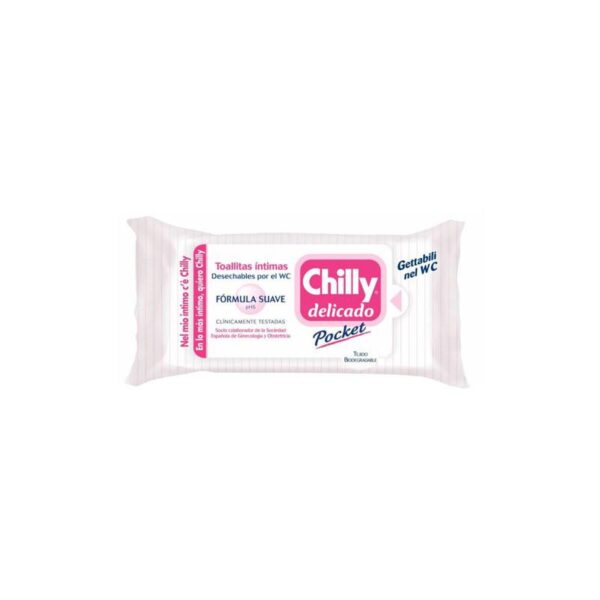 Chilly Delicado Pocket Toallitas Íntimas Fórmula Suave 12 Unidades