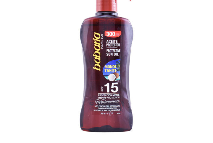 babaria monoi tahiti sunscreen oil spf15 spray gun 300ml