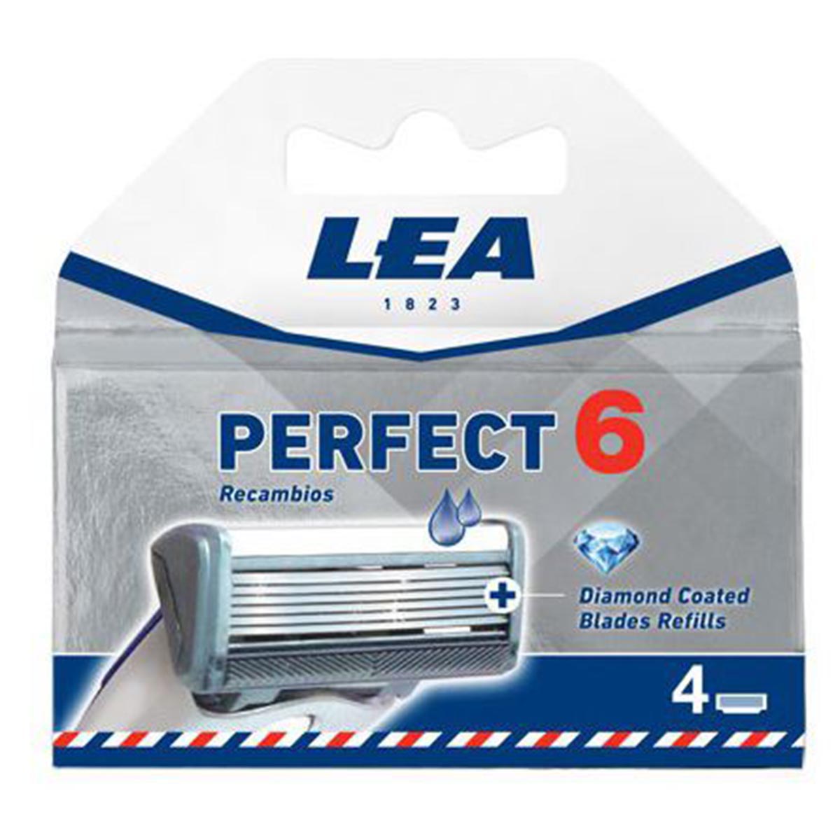 Replacement cartridges for the Lea Perfect 6 Blades + Diamond Blades razor 4 pcs