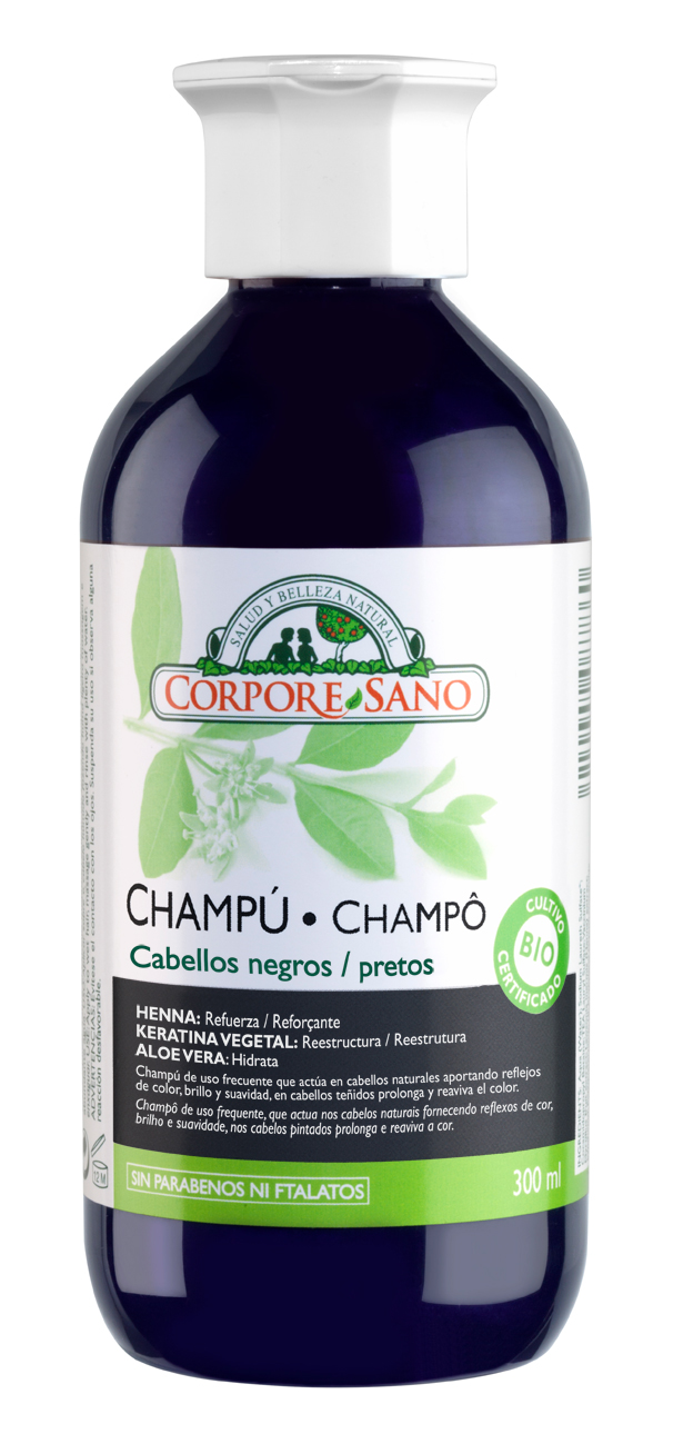 Corpore Champu Henna 300ml Cabellos Negros Bio