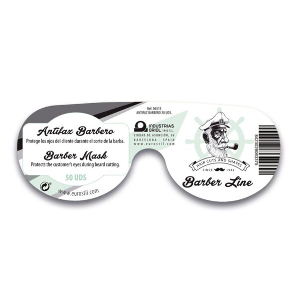 Eurostil Barber Line Antifaz Barbero Negro Negro Pack 50un