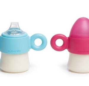 Suavinex Biberón Entrena First Silicona Antiderrame 150ml 4m