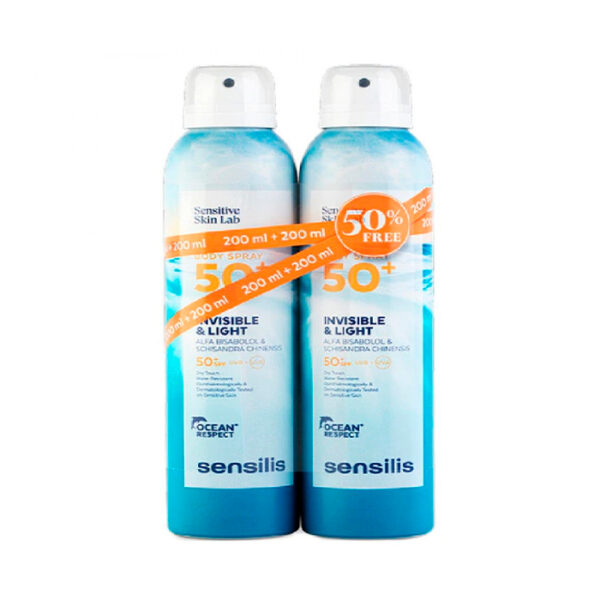 Sensilis Body Spray Invisible & Light Spf50+ 2x200ml