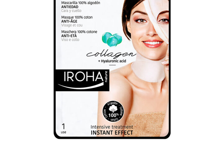 Iroha Nature Anti Age Cotton Face And Neck Mask Collagen 1 Unit