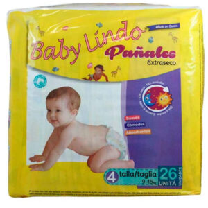 Diapers Baby Lindo T4 9-15 Kg 26 Units