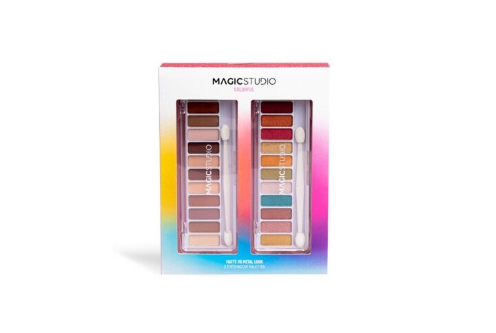 Magic Studio Powerful Cosmetics Magic Paleta Doble Matte y Metal 24 Colores