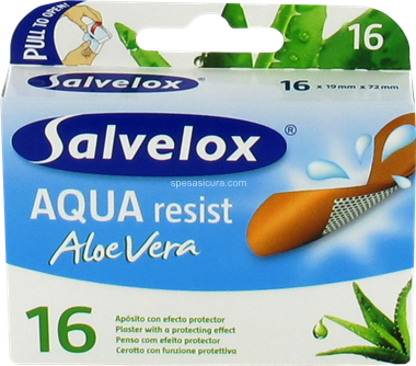 Salvelox Aqua Resist Aloe Vera Adhesive Dressing 16 Uts