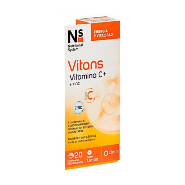 Ns Vitans Vitamin C + Zinc 20Effervescent Tablets Lemon Flavor