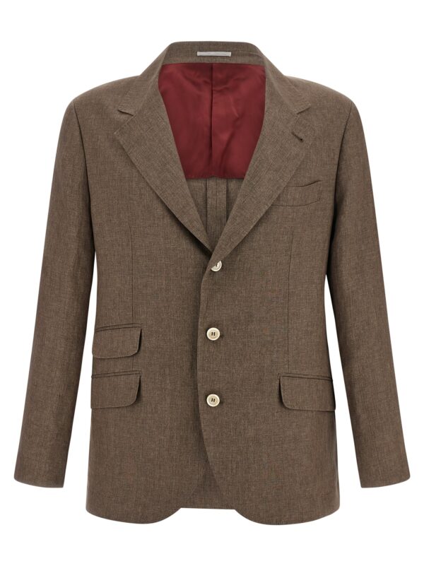 Brown Linen Blazer