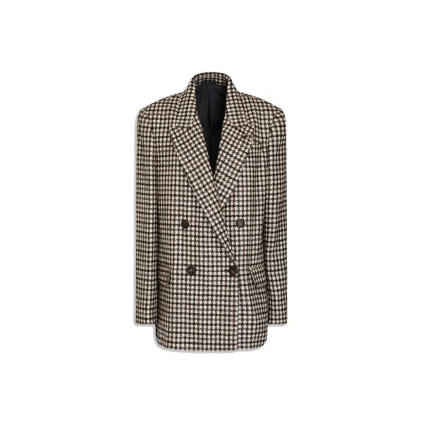 Brown Alpaca Leather Blazer