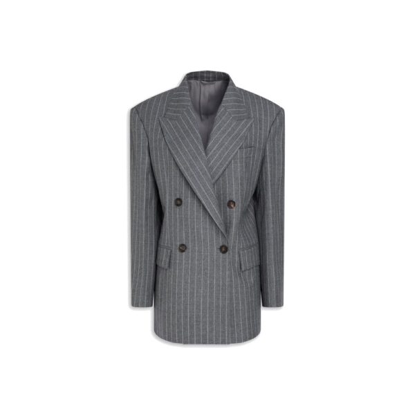 Gray Virgin Wool Blazer
