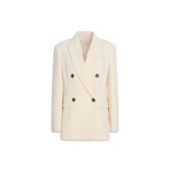 White Cotton Blazer