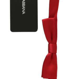 Red 100% Silk Slim Adjustable Neck Papillon Bow Tie