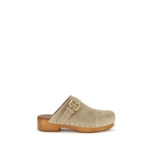 Beige Calf Leather Bos Taurus Clogs - Jag Couture London