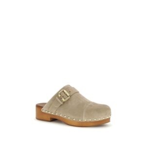 Beige Calf Leather Bos Taurus Clogs - Jag Couture London