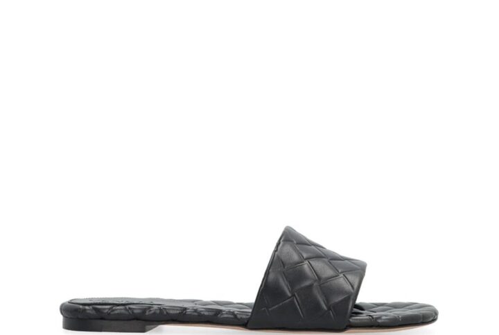 Black Lamb Leather Mules