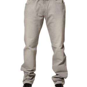 Light Gray Cotton Straight Denim Trouser Jeans