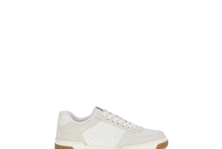 White Calf Leather Bos Taurus Athletic Sneakers