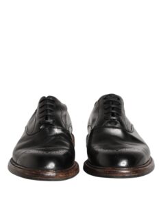 Black Calfskin Leather Oxford Dress Shoes