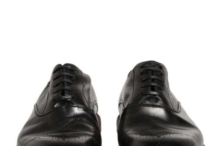 Black Calfskin Leather Oxford Dress Shoes