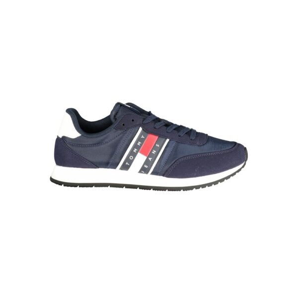 Blue Polyurethane Men Sneaker