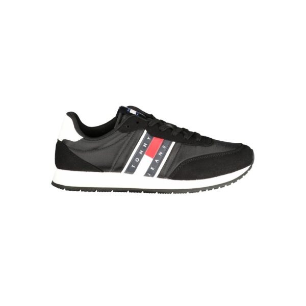 Black Polyurethane Men Sneaker