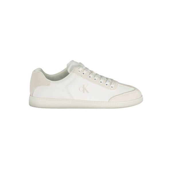 White Polyester Men’s Sneaker