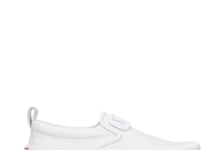 White Leather Slip-On Loafers