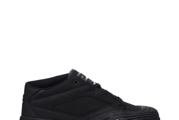 Black Fabric Low Top Sneakers
